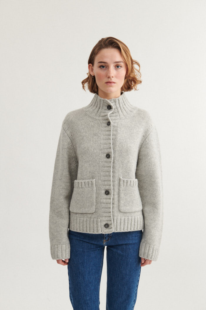 Basic Apparel Blanche Cardigan Cardigans 025 Grey Mel.